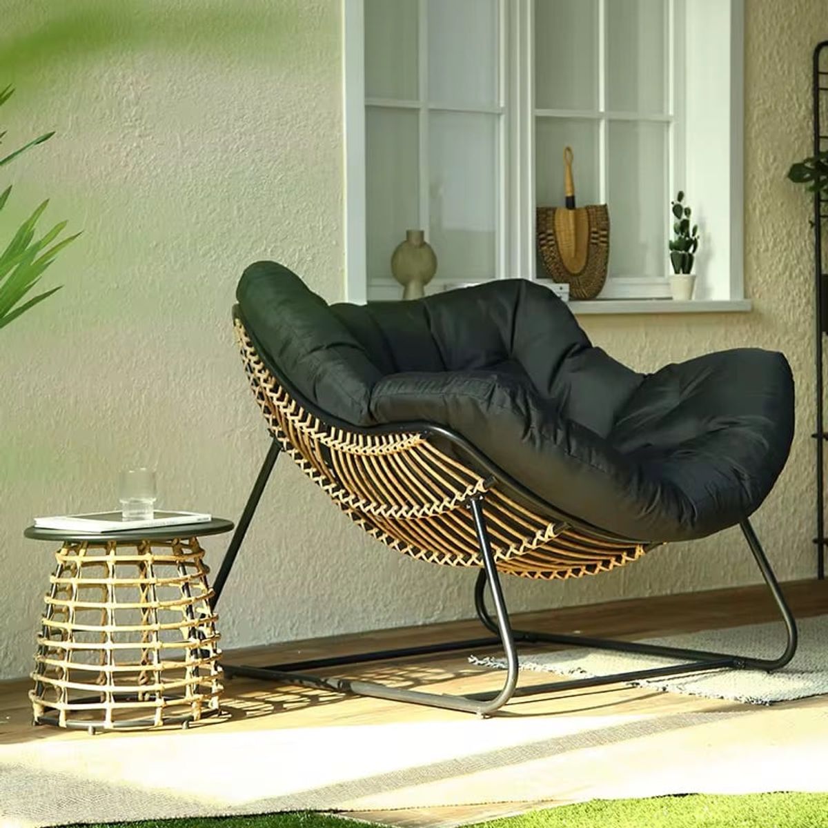 GENERICO - SILLA MECEDORA NEGRO