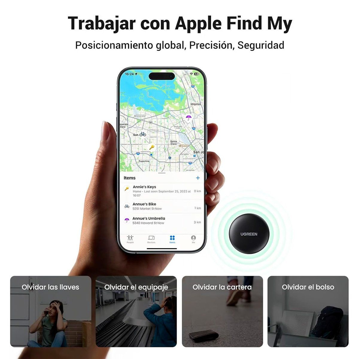 UGREEN - Rastreador Smart Air Tag UGREEN CM520 Apple My Find Bluetooth
