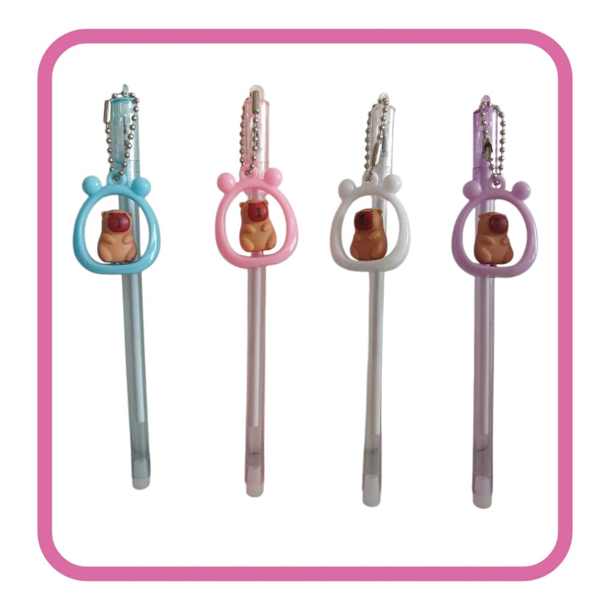 GENERICO - SET DE LAPICEROS CAPIBARA X 4UNIDADES