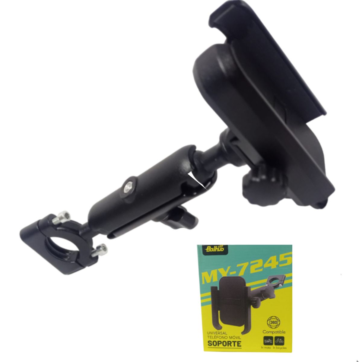 GENERICO - Holder Soporte Universal de Aluminio para Moto Celular