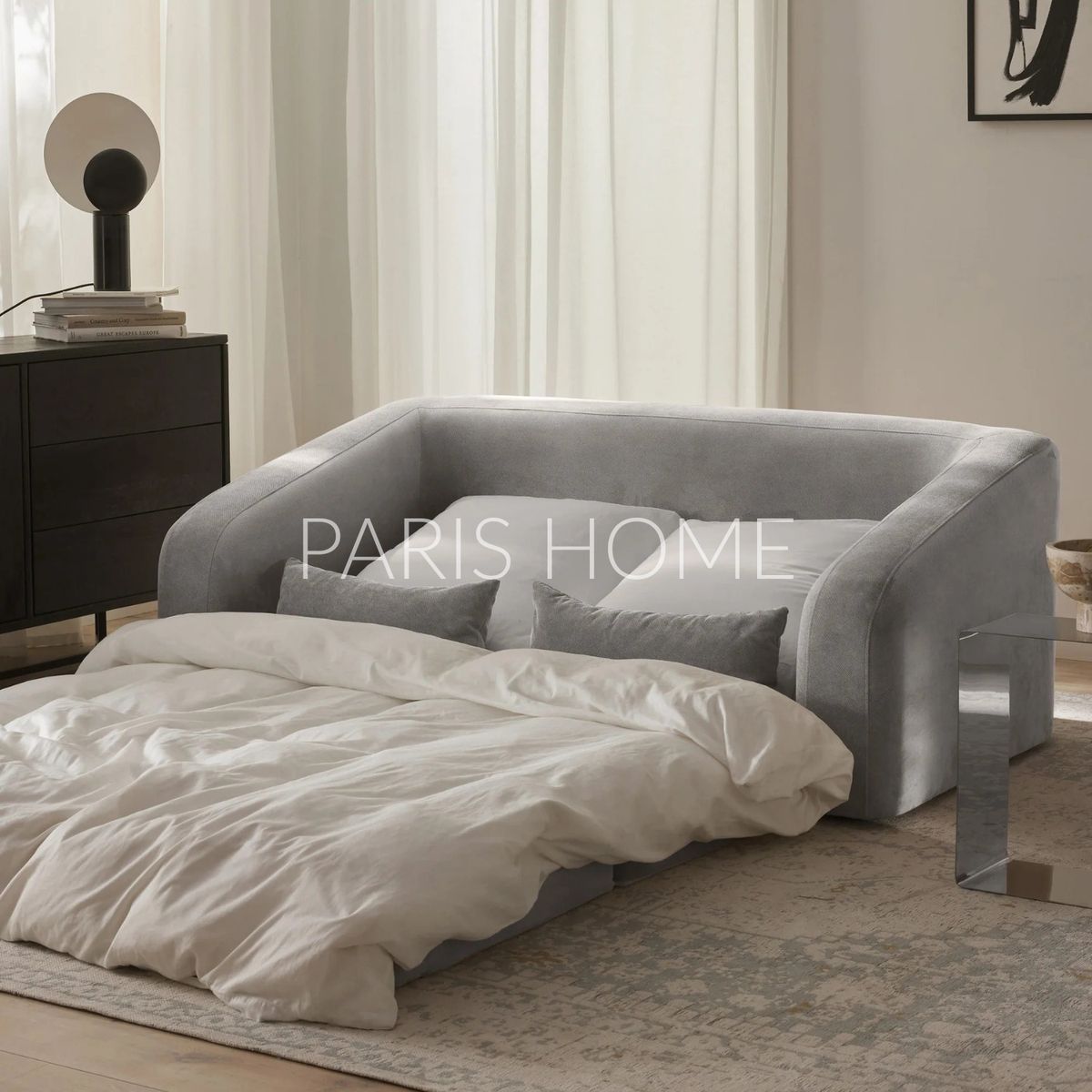 GENERICO - Sofá Cama 2 Cuerpos Foldz Tejido - Gris Oscuro