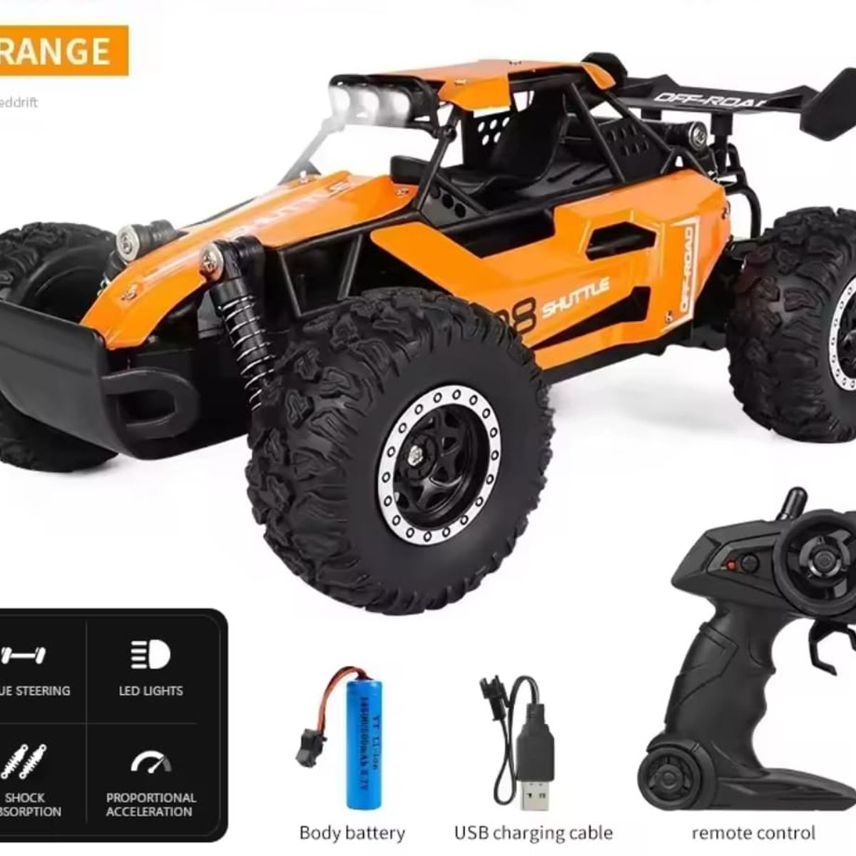 GENERICO - CARRO 4X4 A CONTROL REMOTO METALICO CON LUCES