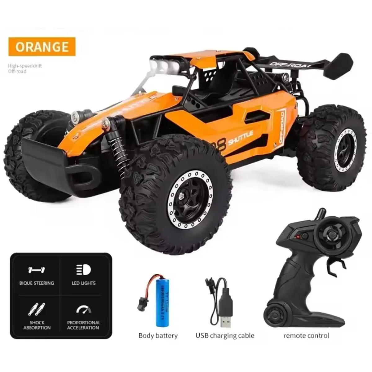 GENERICO - CARRO 4X4 A CONTROL REMOTO METALICO CON LUCES