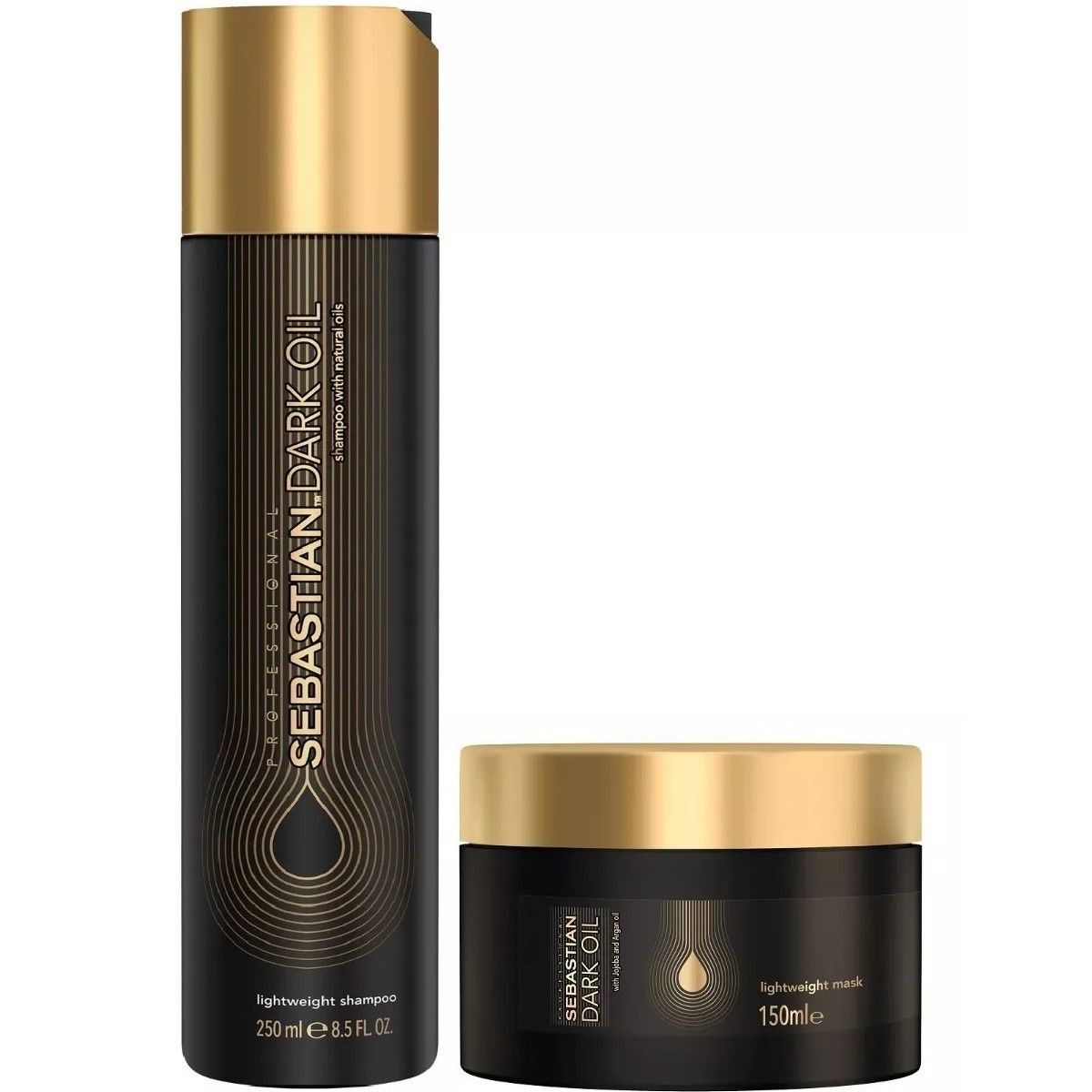 SEBASTIAN - Shampoo 250ml+ Mascarilla 150ml Sebastian Dark Oil