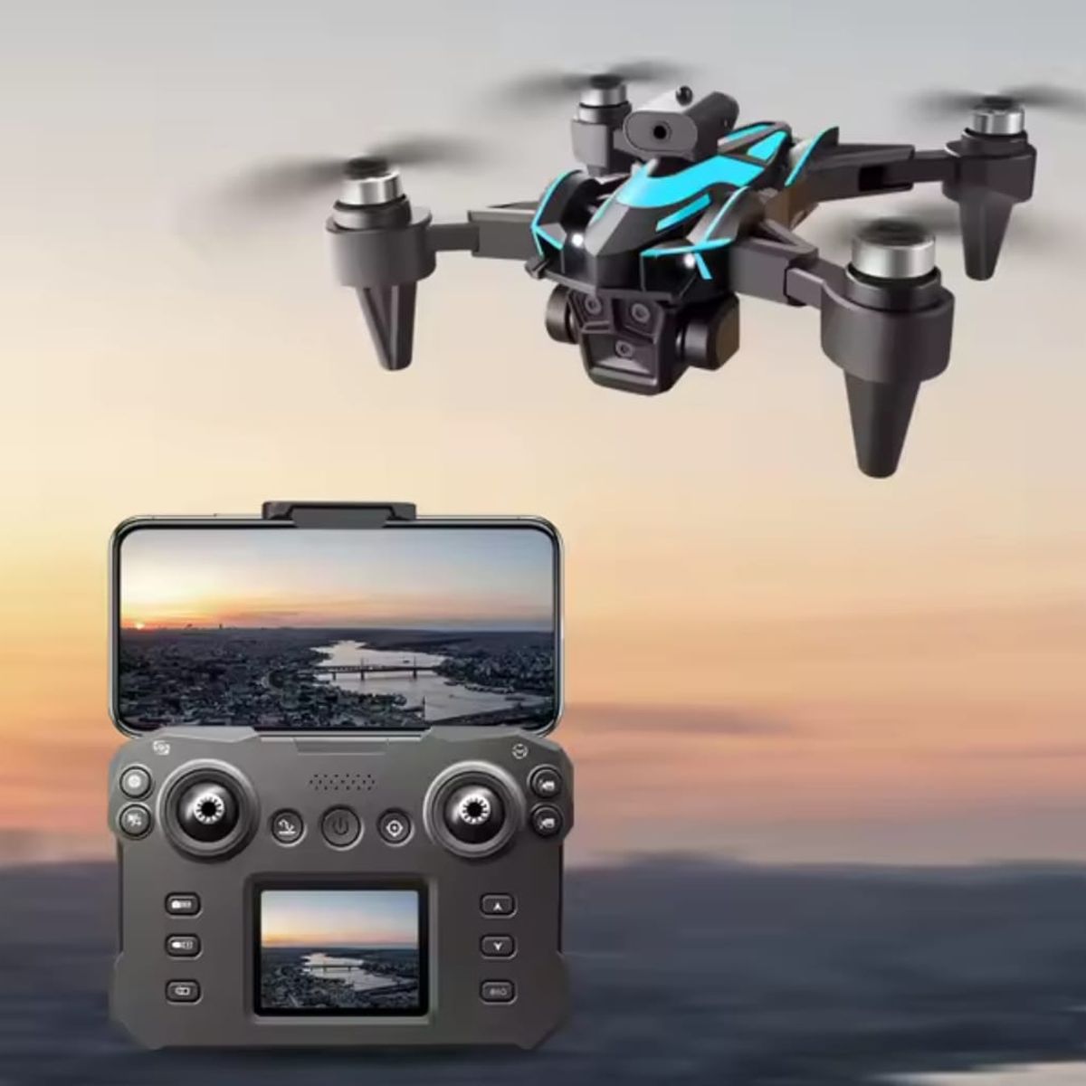 GENERICO - DRON K12 MAX CON PANTALLA  8K EVITACION DE OBSTACULOS