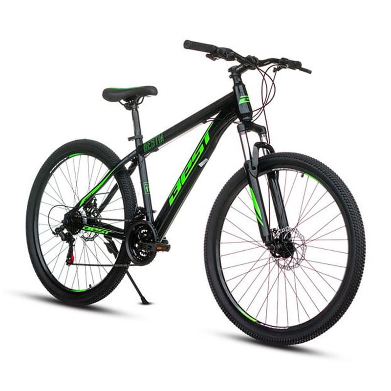 BEST - Bicicleta Best Bestia Aro 29 Aluminio 21V negro con verde