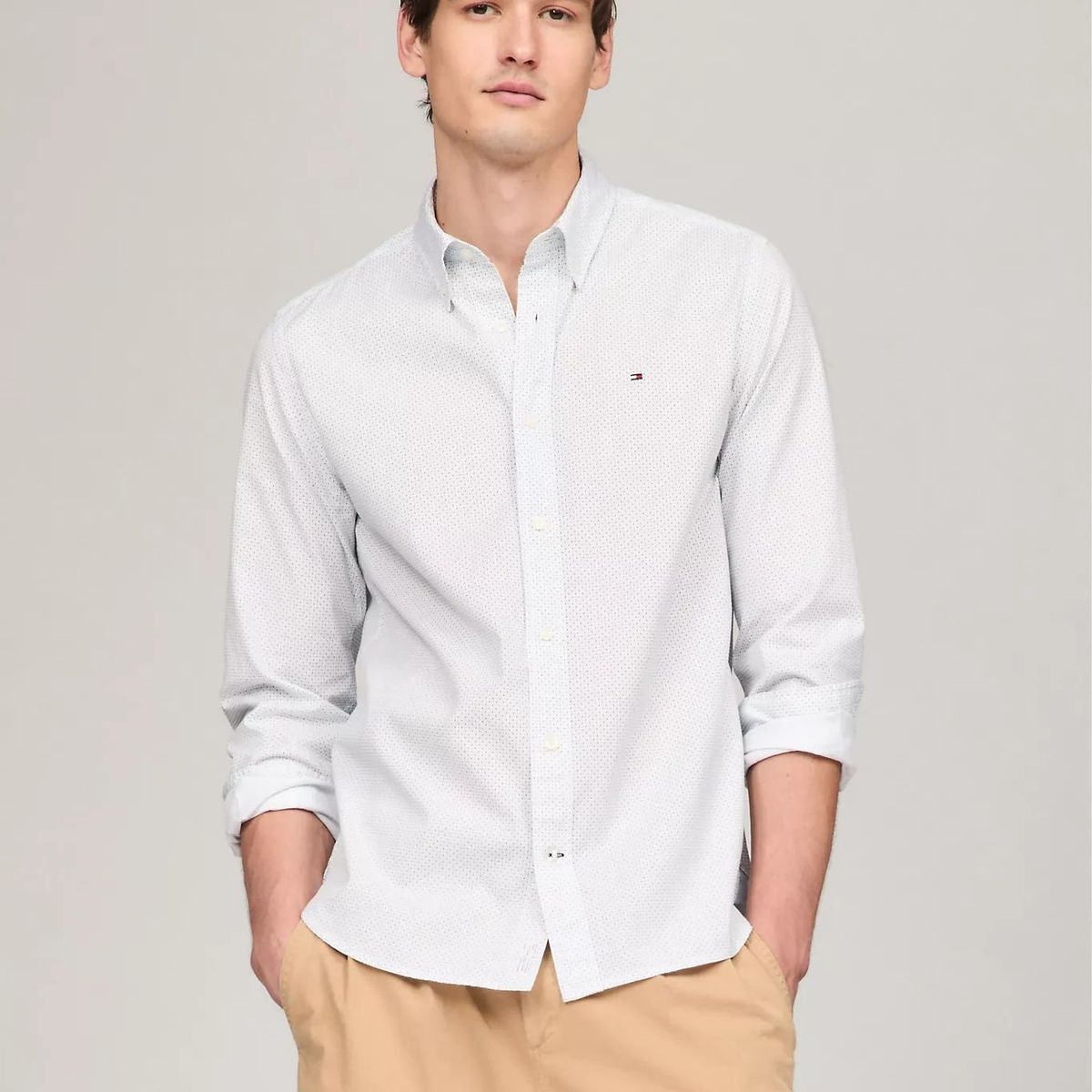 TOMMY HILFIGER - CAMISA M NATURAL SOFT MINI PRT RF SHI TH