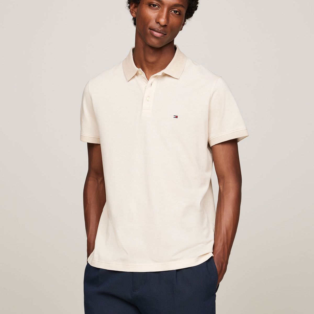 TOMMY HILFIGER - POLO M/C WCC TWO TONE ATHLETIC REG POLO