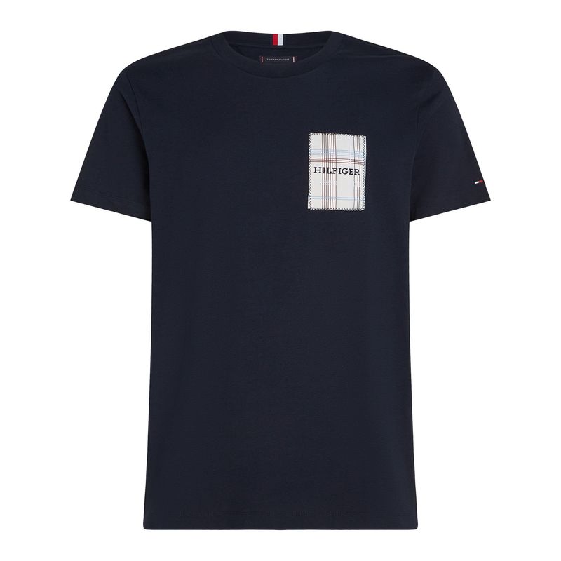TOMMY HILFIGER - CAMISETA M/C MONOTYPE WOVEN LABEL TEE TH