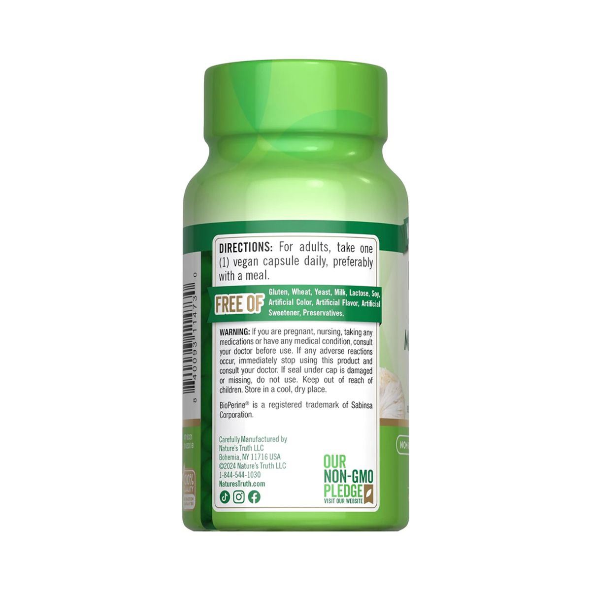 NATURE'S TRUTH - Melena de Leon 50 Capsulas Veganas Nature's Truth