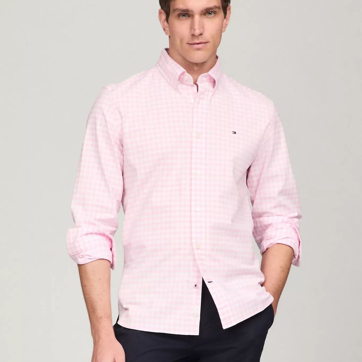 TOMMY HILFIGER - CAMISA M CLASSIC OXFORD GINGHAM RF SH TH