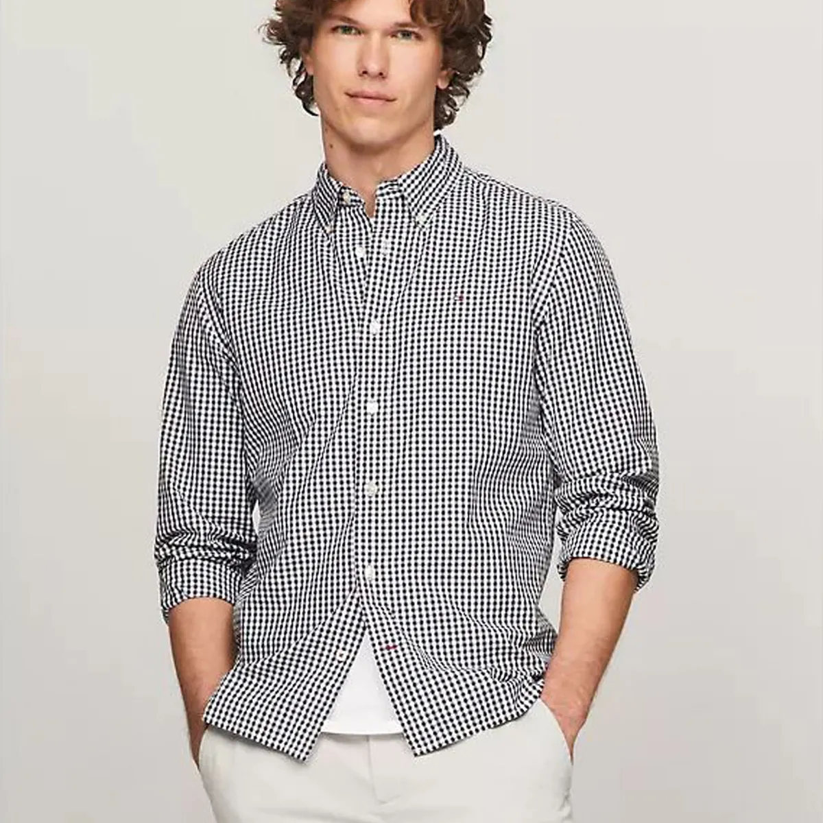 TOMMY HILFIGER - CAMISA M NATURAL SOFT GINGHAM SHIRT TH