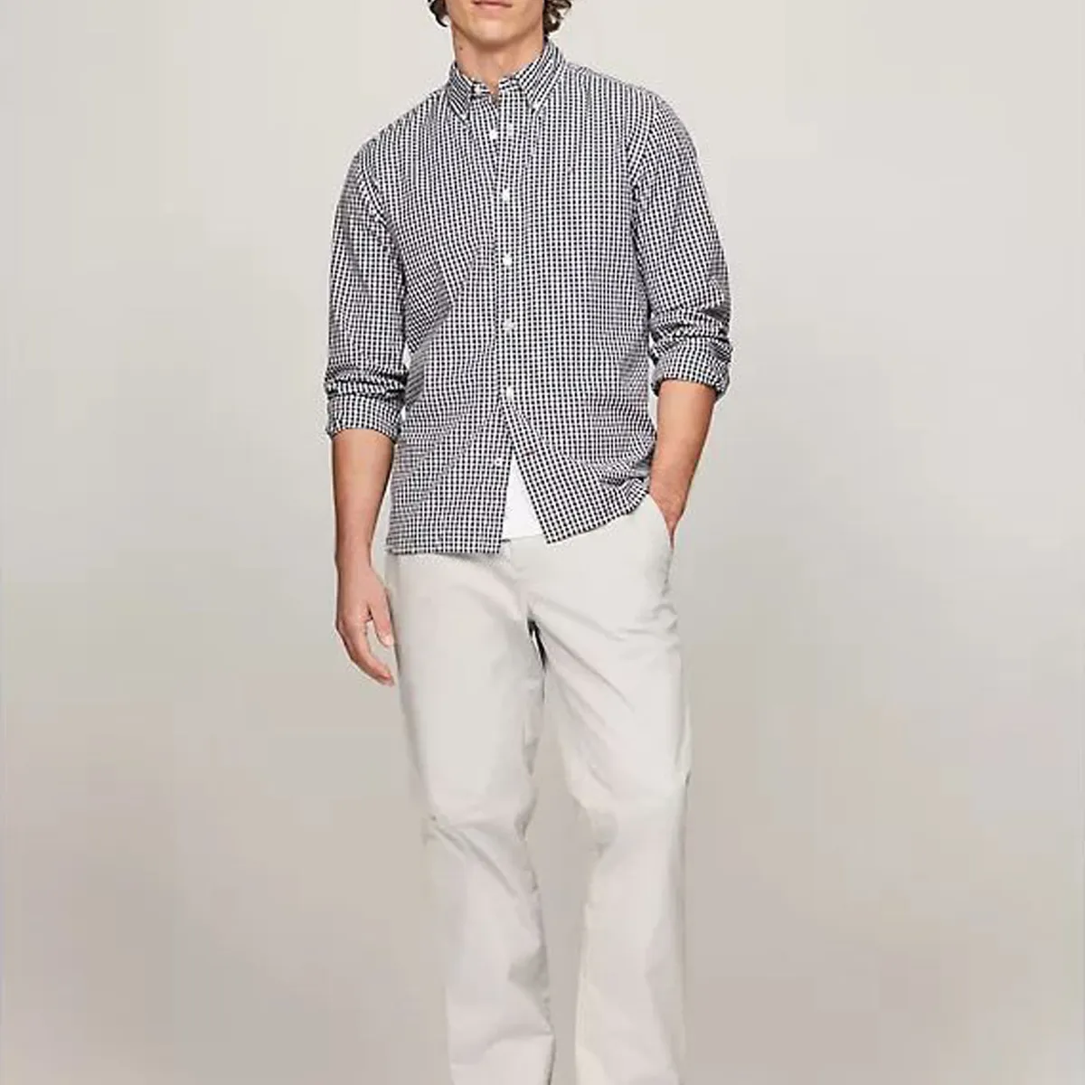 TOMMY HILFIGER - CAMISA M NATURAL SOFT GINGHAM SHIRT TH