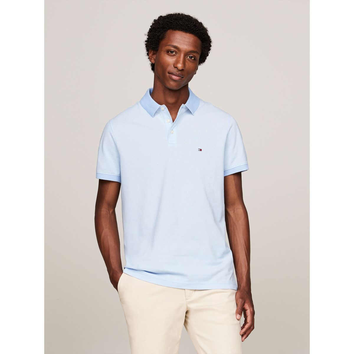 TOMMY HILFIGER - POLO M/C WCC TWO TONE ATHLETIC REG POLO