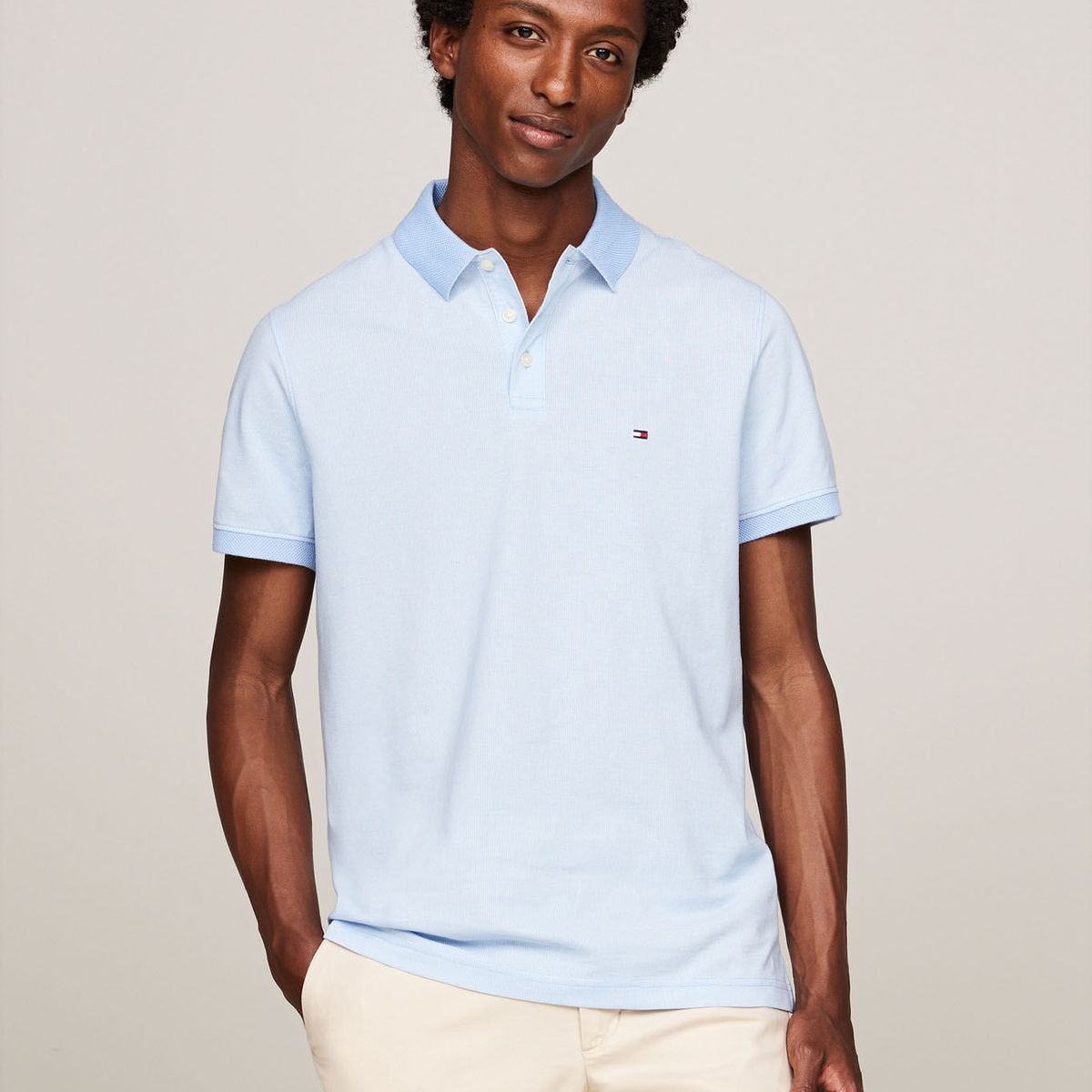 TOMMY HILFIGER - POLO M/C WCC TWO TONE ATHLETIC REG POLO