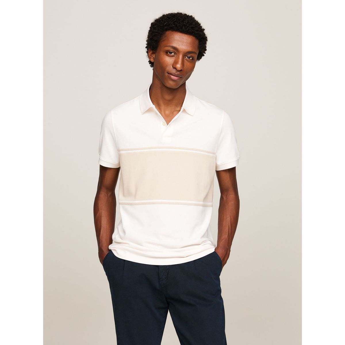 TOMMY HILFIGER - POLO M/C COLORBLOCK REG POLO TH