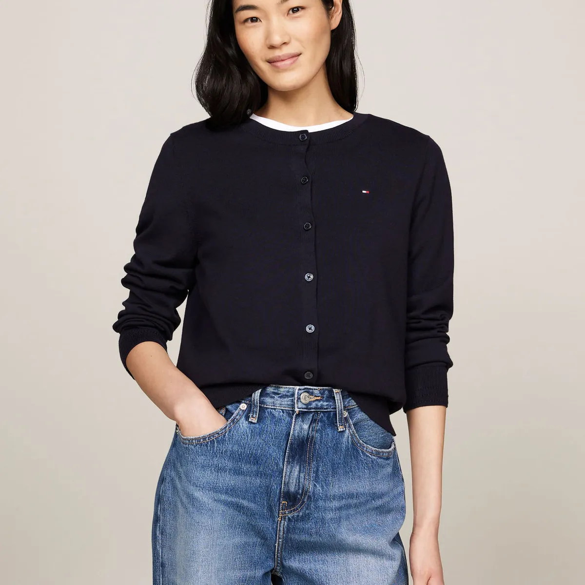 TOMMY HILFIGER - SWEATER CO JERSEY STITCH CARDIGAN