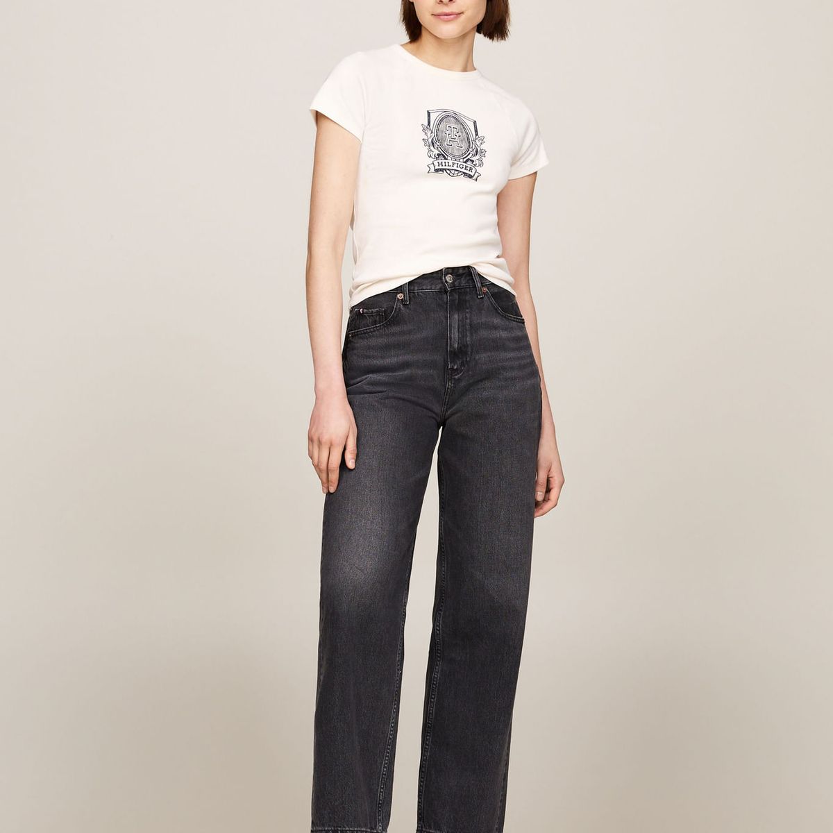 TOMMY HILFIGER - CAMISETA M/C SLIM RAGLAN CREST C-NK SS TH