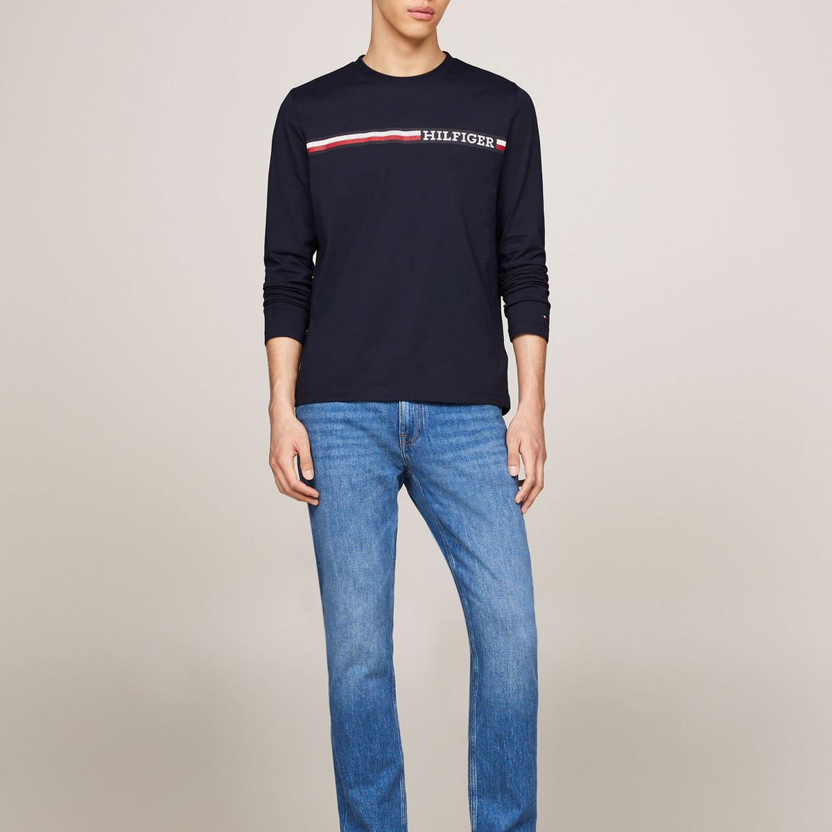 TOMMY HILFIGER - CAMISETA M/C CHEST STRIPE LS TEE TH