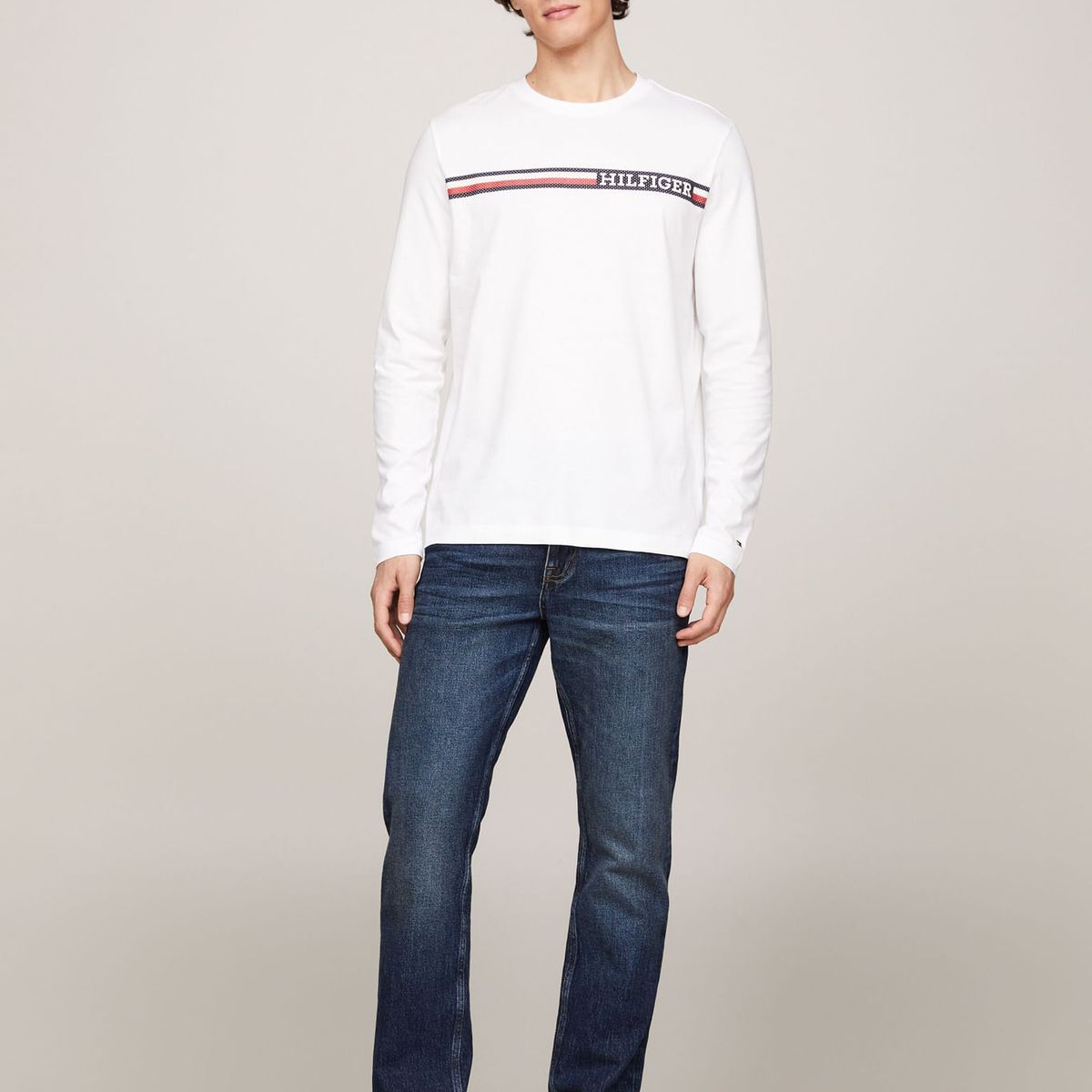 TOMMY HILFIGER - CAMISETA M/C CHEST STRIPE LS TEE TH