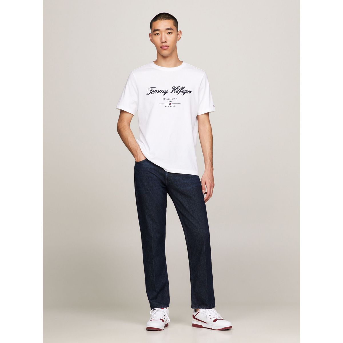 TOMMY HILFIGER - CAMISETA M/C SCRIPT LOGO TEE TH