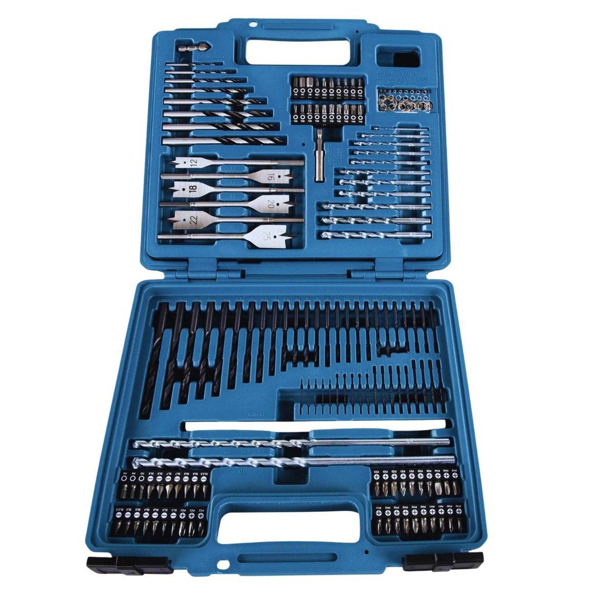 MAKITA - Set de brocas y puntas METAL MAMPOSTERIA Y MADERA 212Pcs