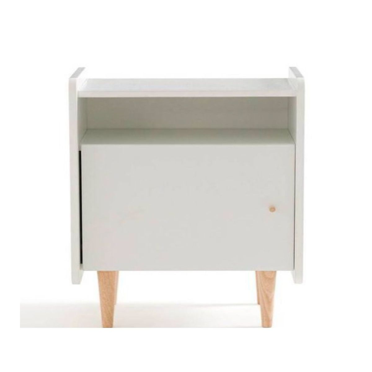 TU MESITA - Velador Clásico Alison color Blanco 1 puerta TU MESITA