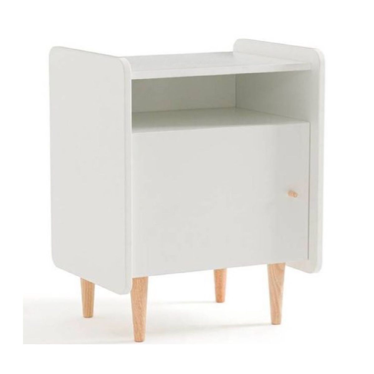 TU MESITA - Velador Clásico Alison color Blanco 1 puerta TU MESITA