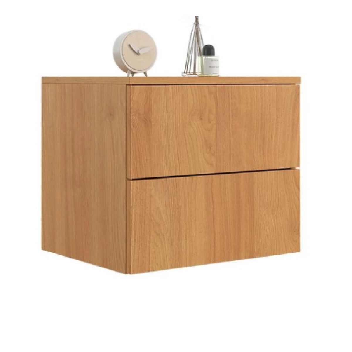 TU MESITA - Velador Flotante Margot color Haya 2 cajones TU MESITA