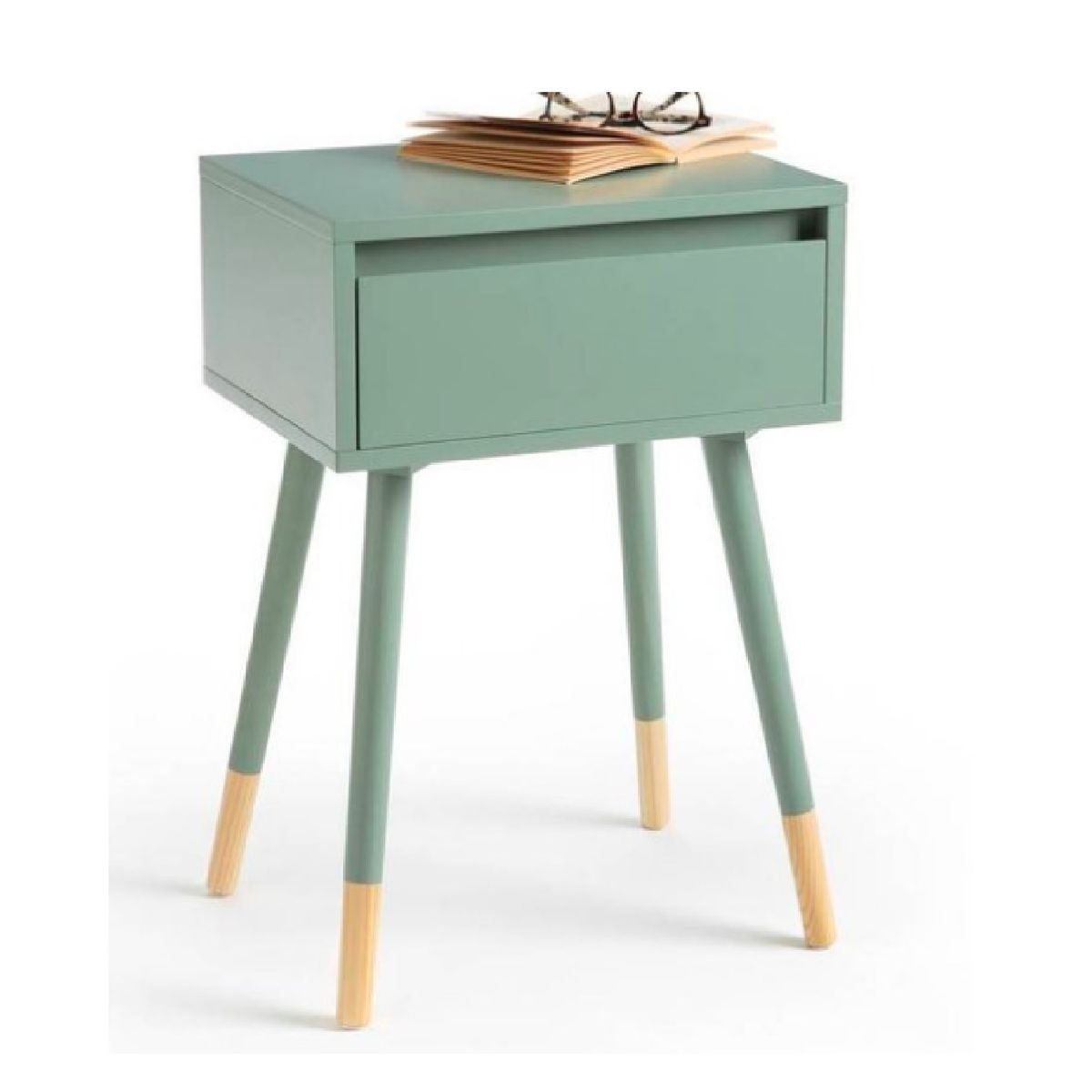 TU MESITA - Velador Vintage Aloa color Verde 1 cajón TU MESITA