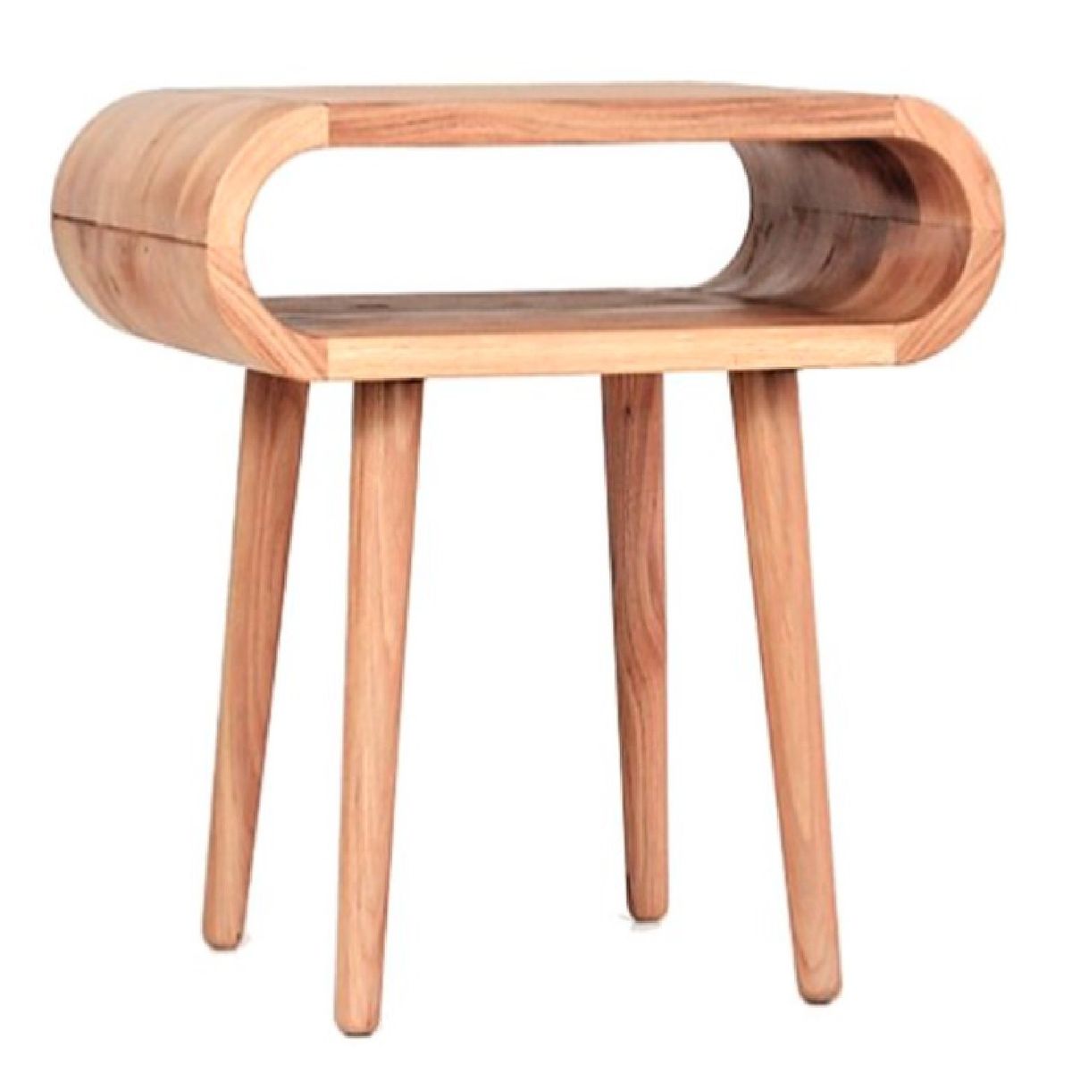 TU MESITA - Velador Vintage Rusian color Natural en Madera TU MESITA