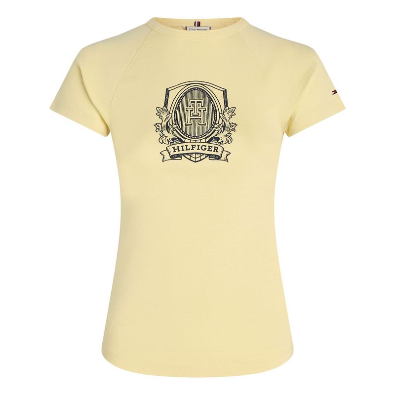 TOMMY HILFIGER - CAMISETA M/C SLIM RAGLAN CREST C-NK SS TH