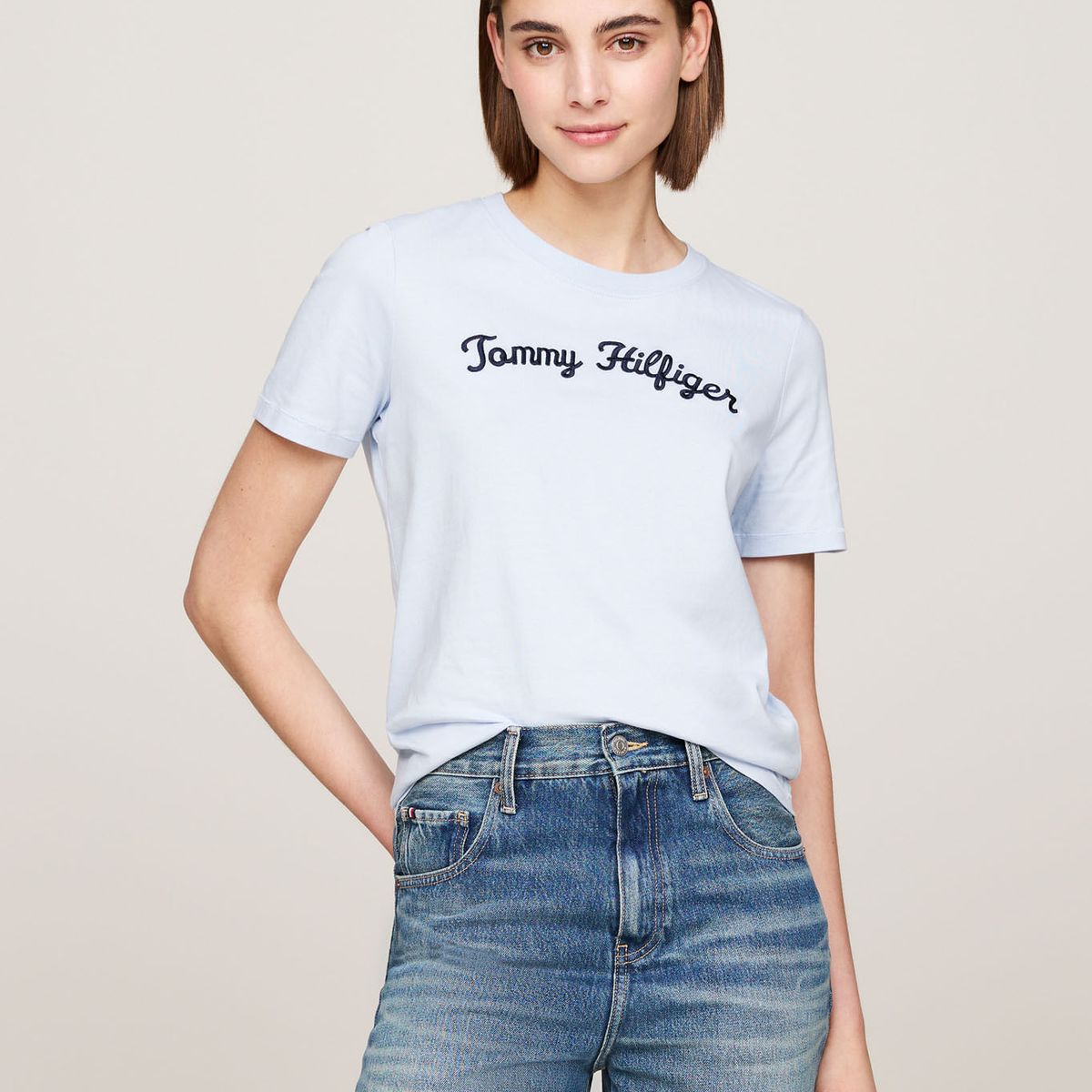 TOMMY HILFIGER - CAMISETA M/C REG SCRIPT C-NK SS TH