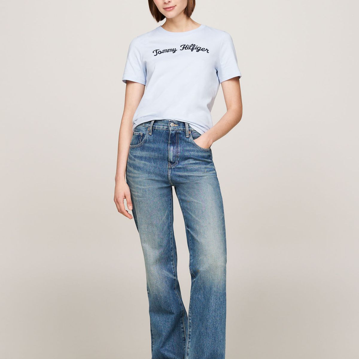 TOMMY HILFIGER - CAMISETA M/C REG SCRIPT C-NK SS TH