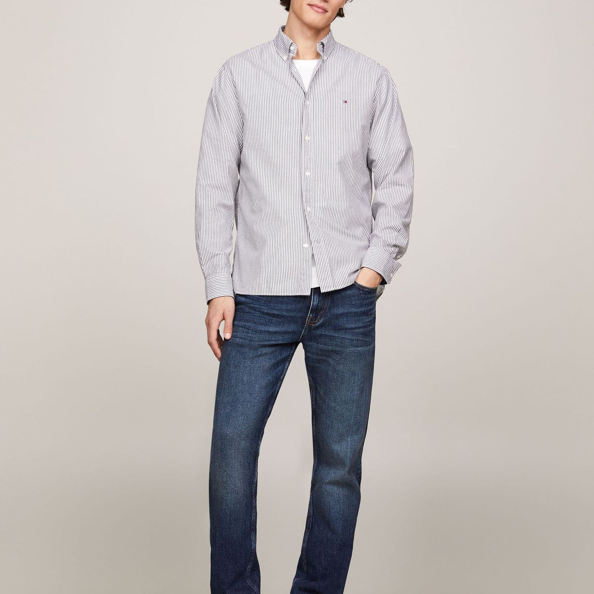 TOMMY HILFIGER - CAMISA NAT. SOFT EASY STRIPE RF SHIRT