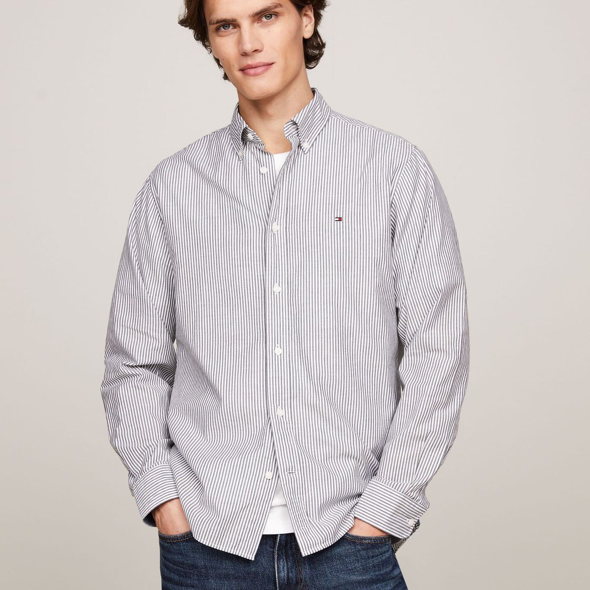 TOMMY HILFIGER - CAMISA NAT. SOFT EASY STRIPE RF SHIRT