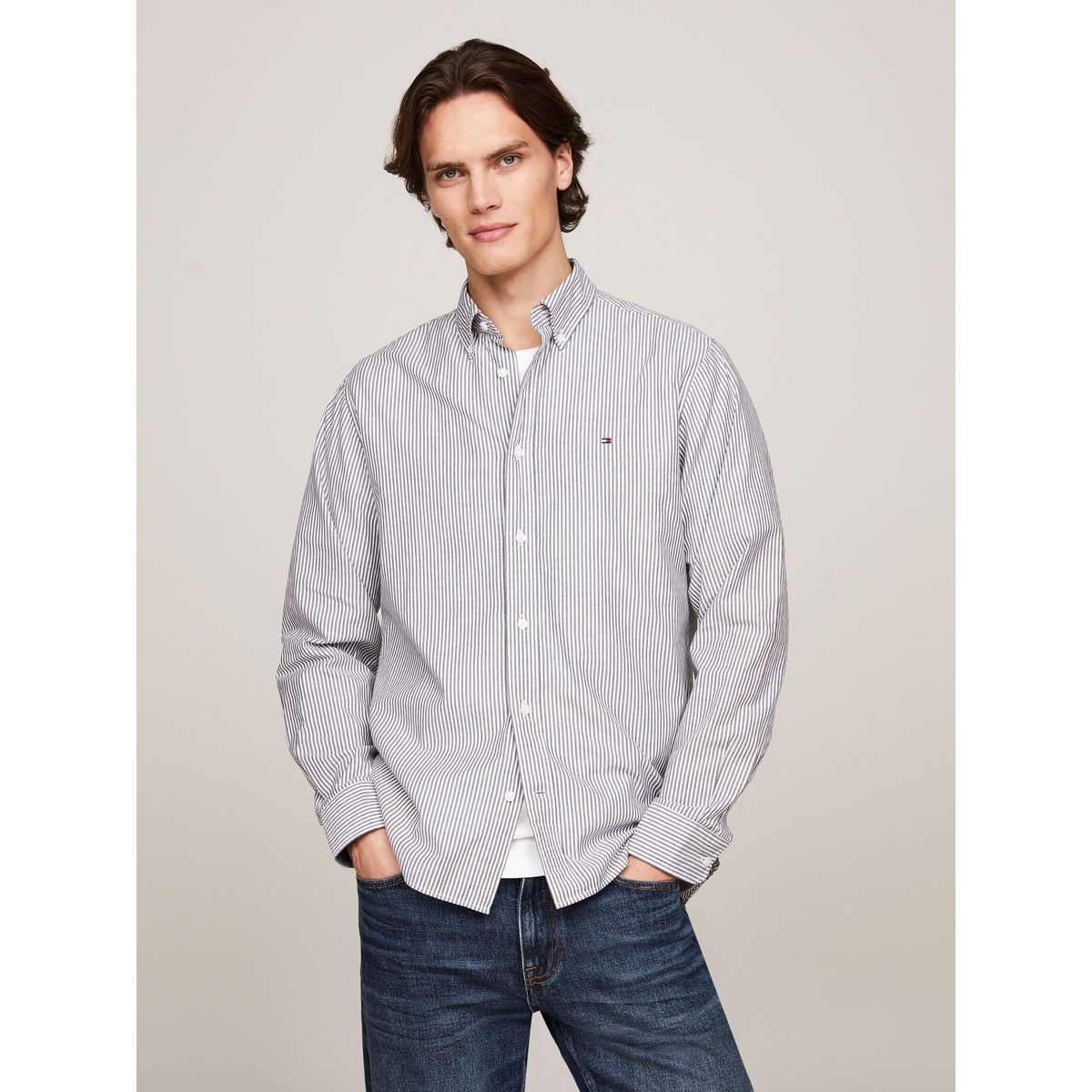 TOMMY HILFIGER - CAMISA NAT. SOFT EASY STRIPE RF SHIRT