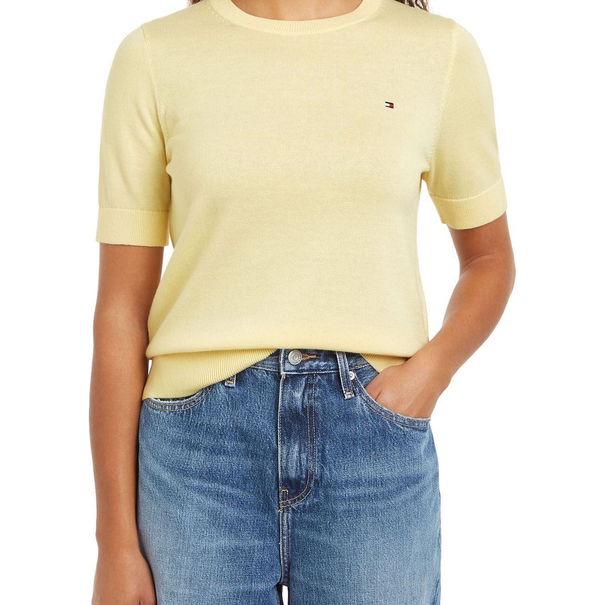 TOMMY HILFIGER - SWEATER CO JERSEY STITCH C-NK SS SWEAT