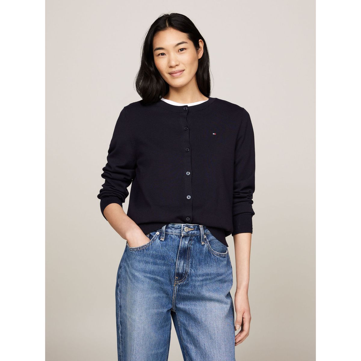 TOMMY HILFIGER - SWEATER CO JERSEY STITCH CARDIGAN