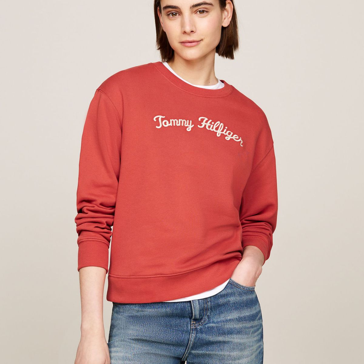 TOMMY HILFIGER - SWEATSHIRT MDRN REG SCRIPT SWEATSHIRT