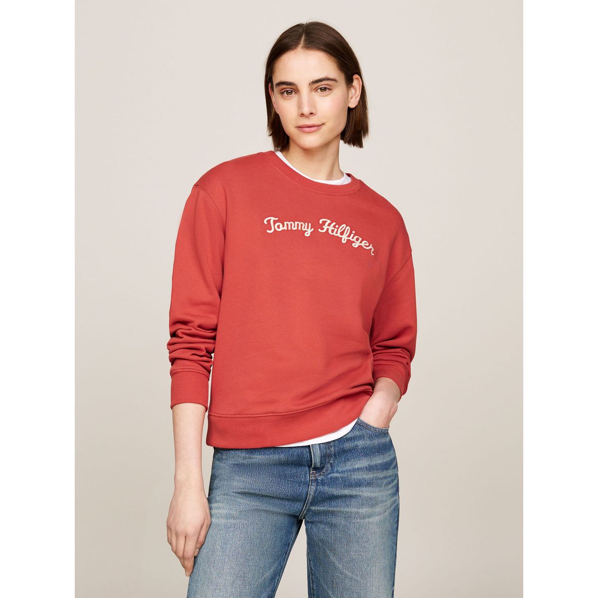 TOMMY HILFIGER - SWEATSHIRT MDRN REG SCRIPT SWEATSHIRT
