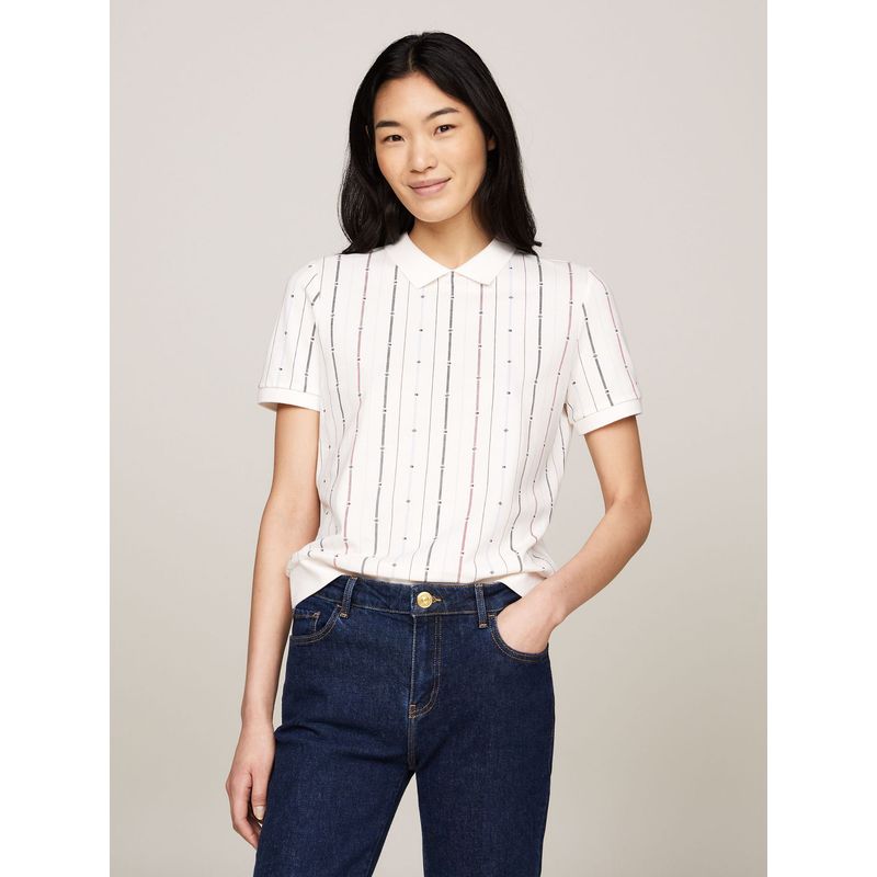 TOMMY HILFIGER - POLO REG FLAG STRIPE C-NK POLO SS TH