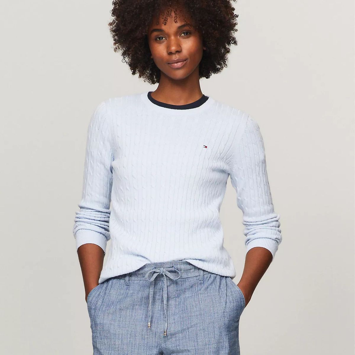 TOMMY HILFIGER - SWEATER W JENNY CABLE LS