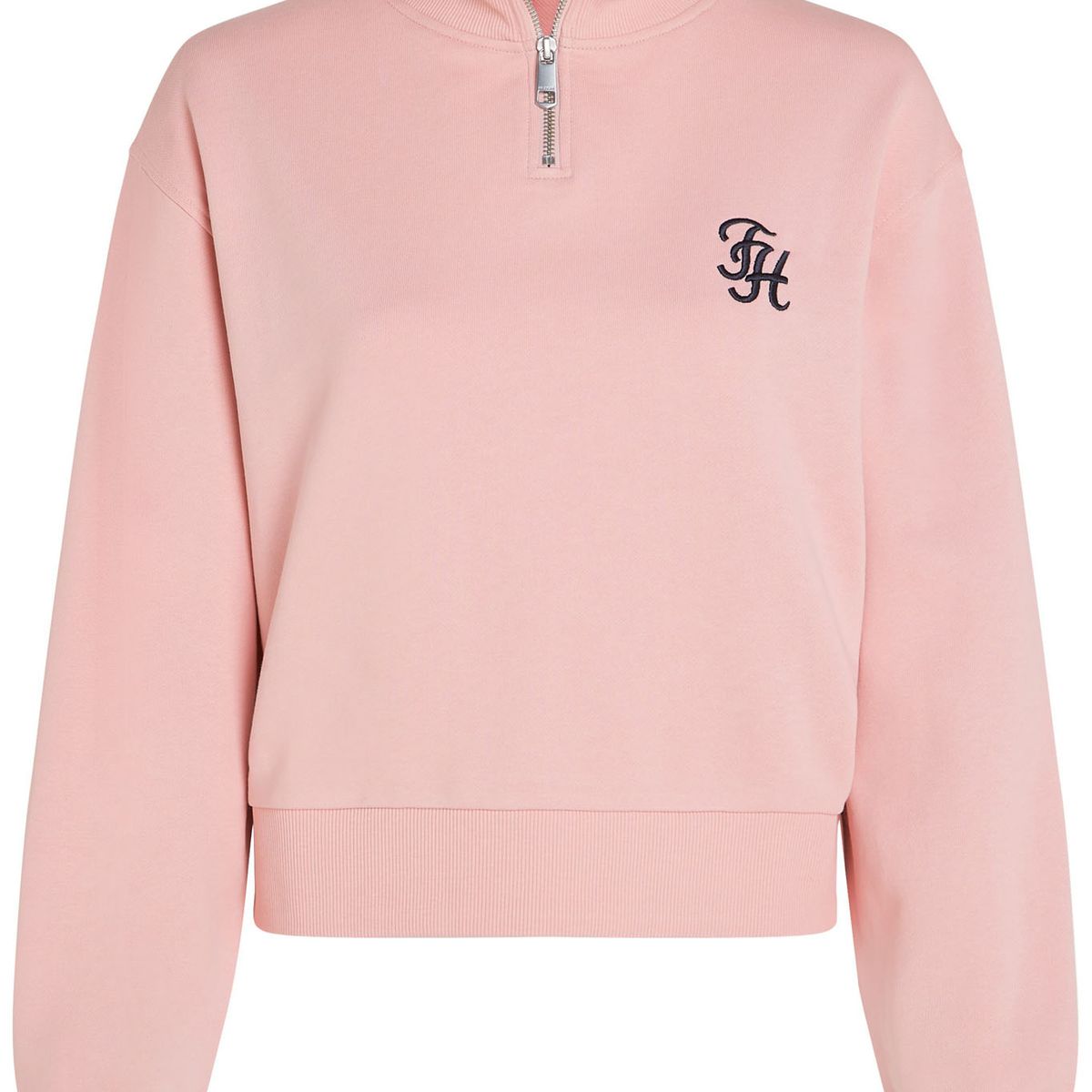 TOMMY HILFIGER - SWEATSHIRT REG TH SCRIPT 1/2ZIP SWEATSHIR