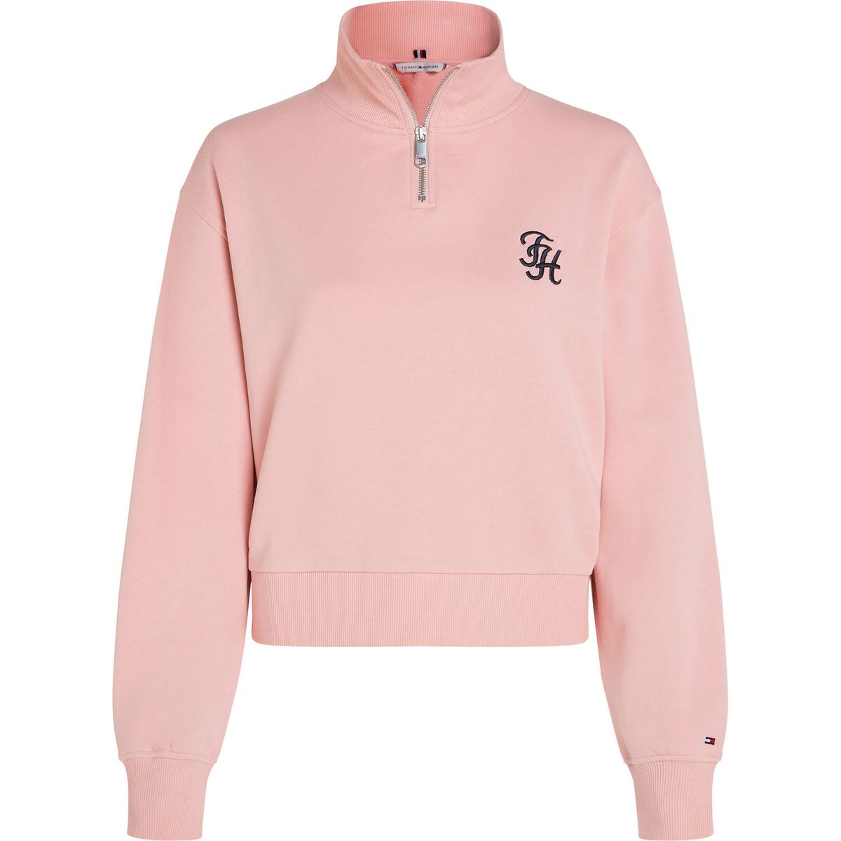 TOMMY HILFIGER - SWEATSHIRT REG TH SCRIPT 1/2ZIP SWEATSHIR