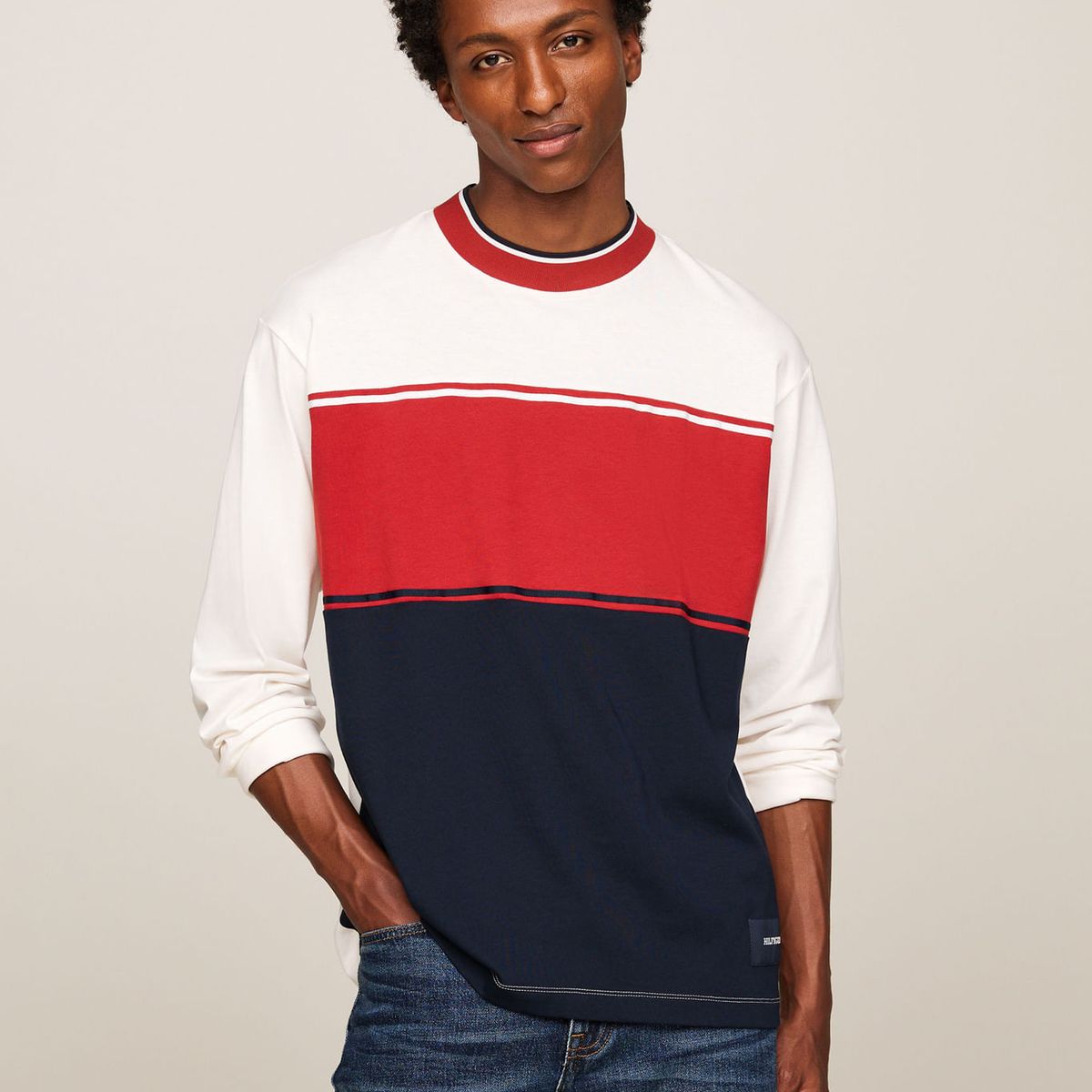 TOMMY HILFIGER - CAMISETA M/C COLOURBLOCK LS TEE