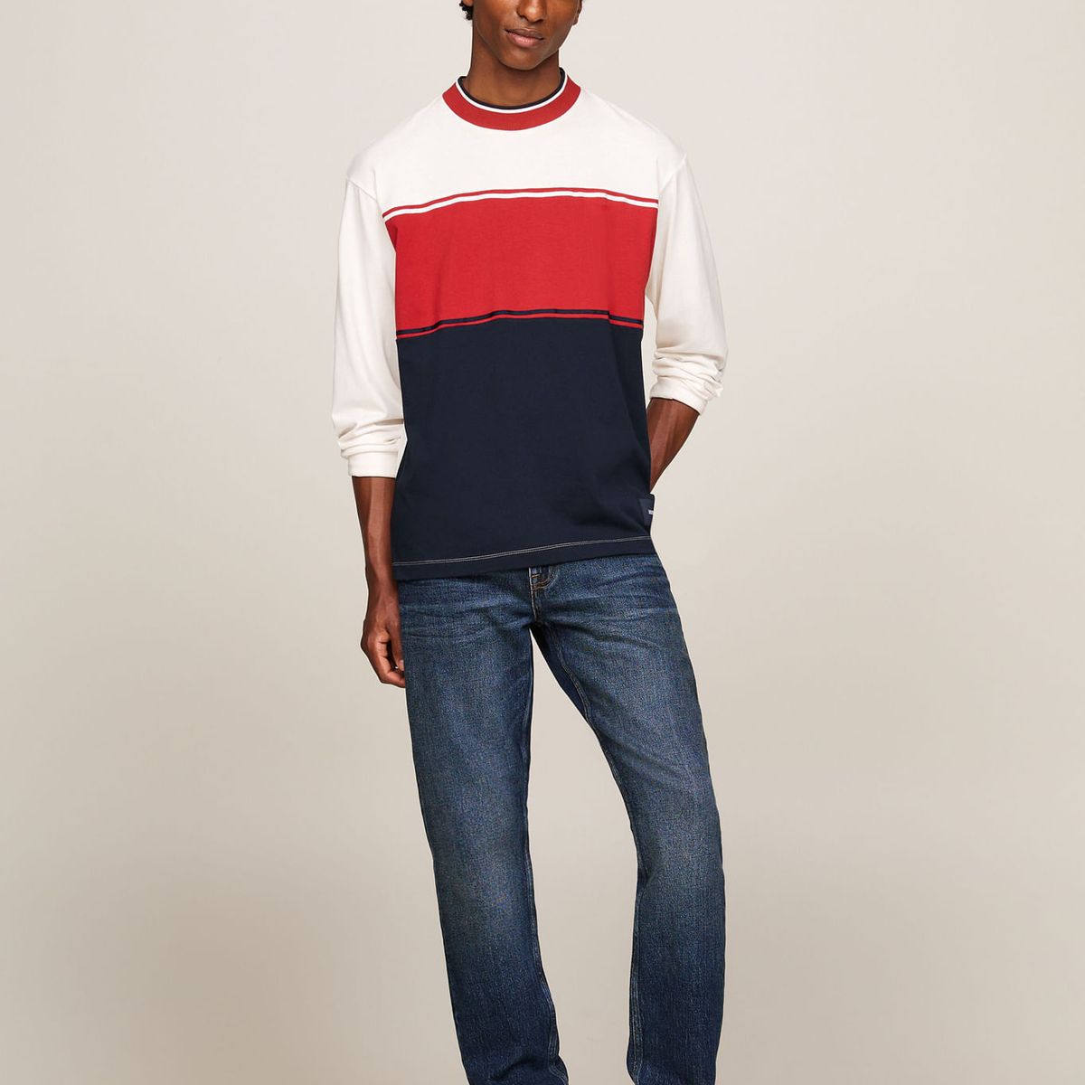 TOMMY HILFIGER - CAMISETA M/C COLOURBLOCK LS TEE
