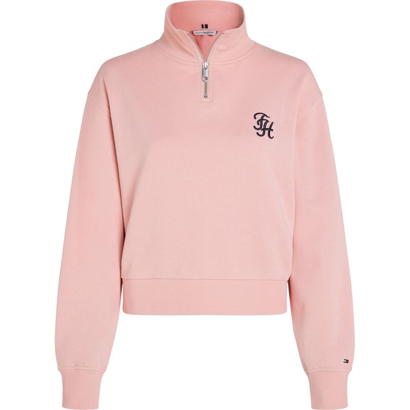 TOMMY HILFIGER - SWEATSHIRT REG TH SCRIPT 1/2ZIP SWEATSHIR