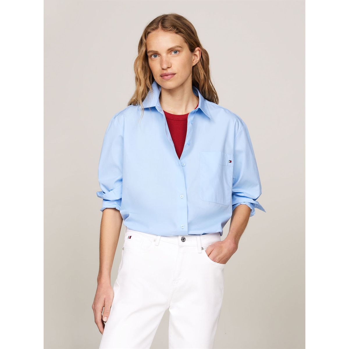 TOMMY HILFIGER - BLUSA ESS POPLIN EASY FIT SHIRT TH