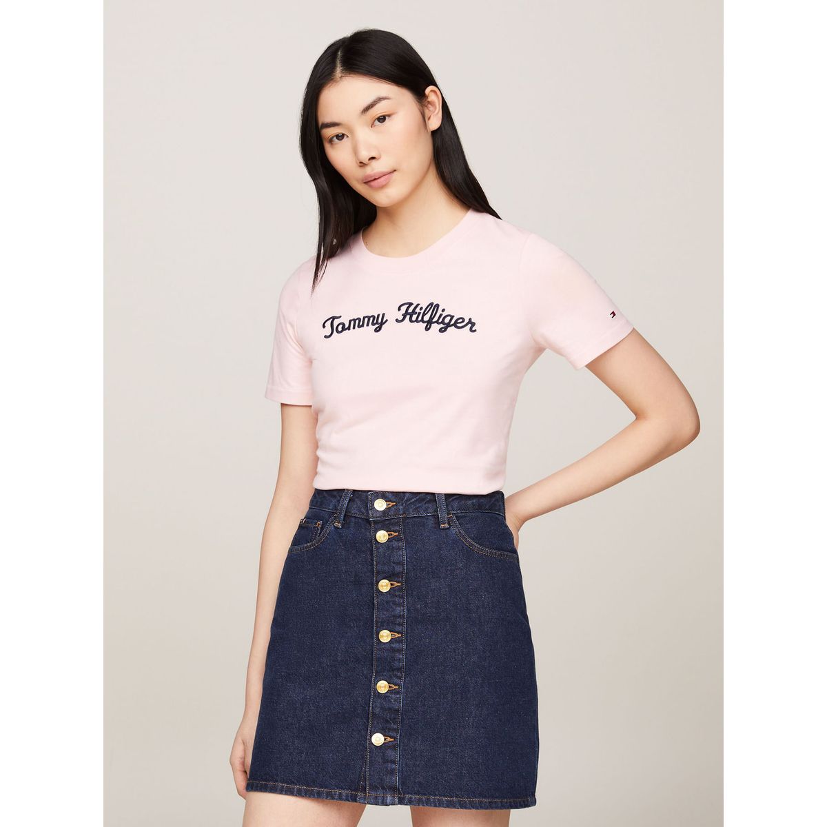 TOMMY HILFIGER - CAMISETA M/C REG SCRIPT C-NK SS TH